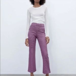 Zara pink houndstooth pant